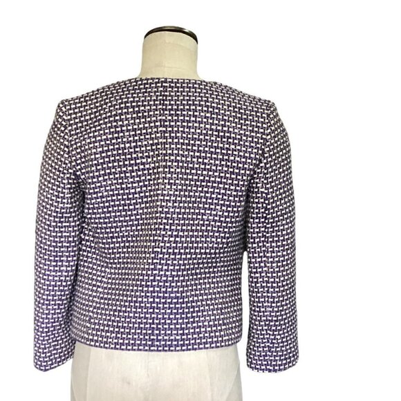 J. Crew Style 96539 Navy Tweed Jacket Sz 2 #164F - Picture 7 of 11